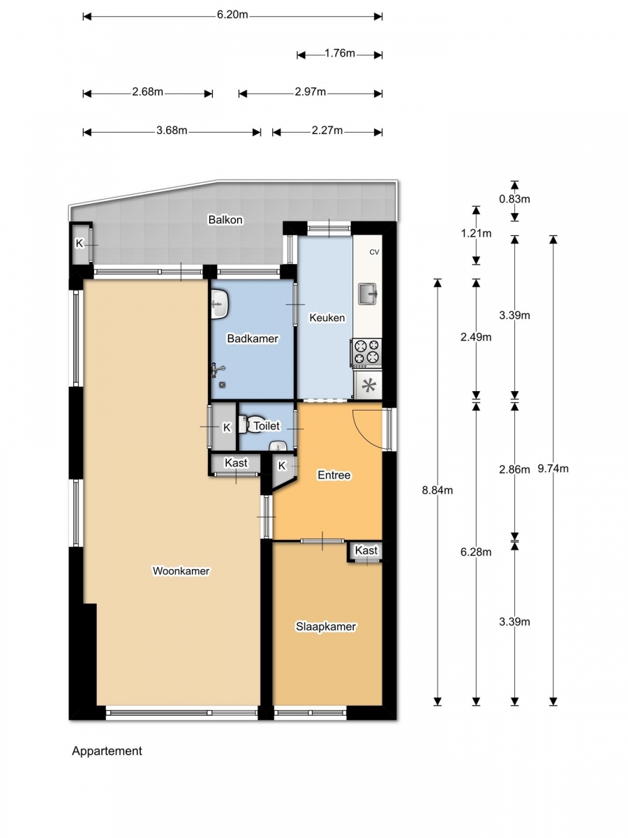 Te Huur 2 Kamer Appartement Stalpaertstraat In Alkmaar
