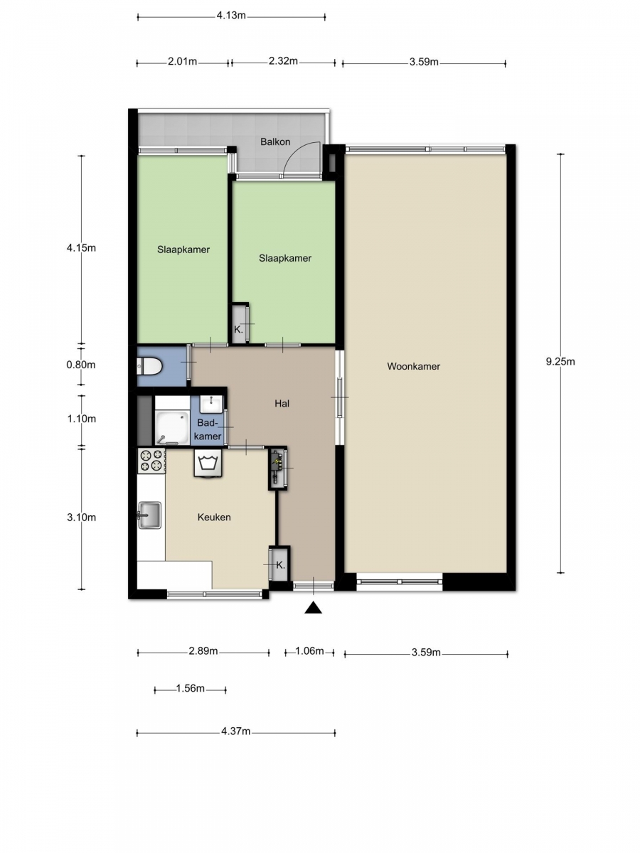 Te Huur 3 Kamer Appartement Professor Cobbenhagenlaan In Tilburg