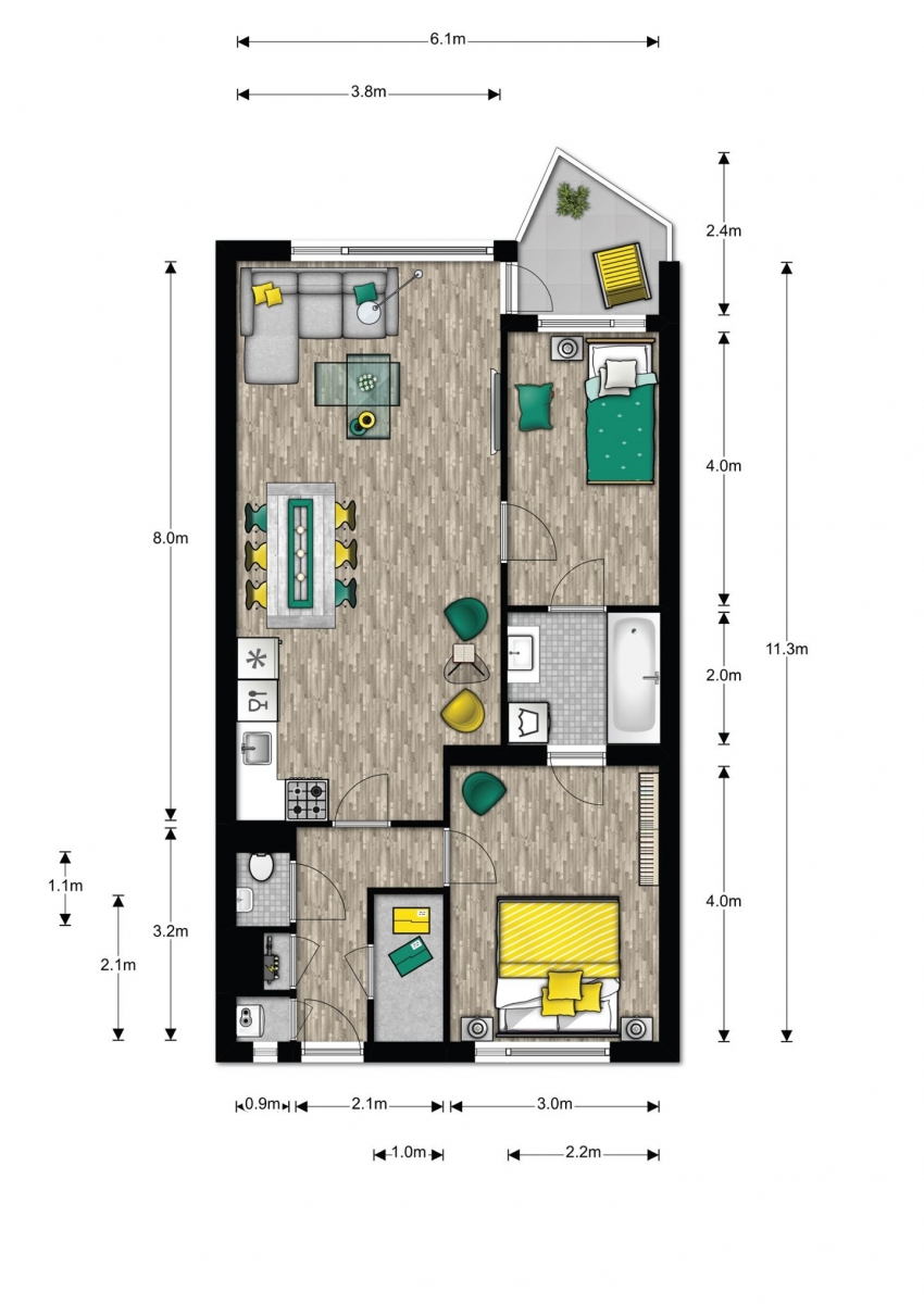 Te Huur 3 Kamer Appartement Oostburgwal In Arnhem
