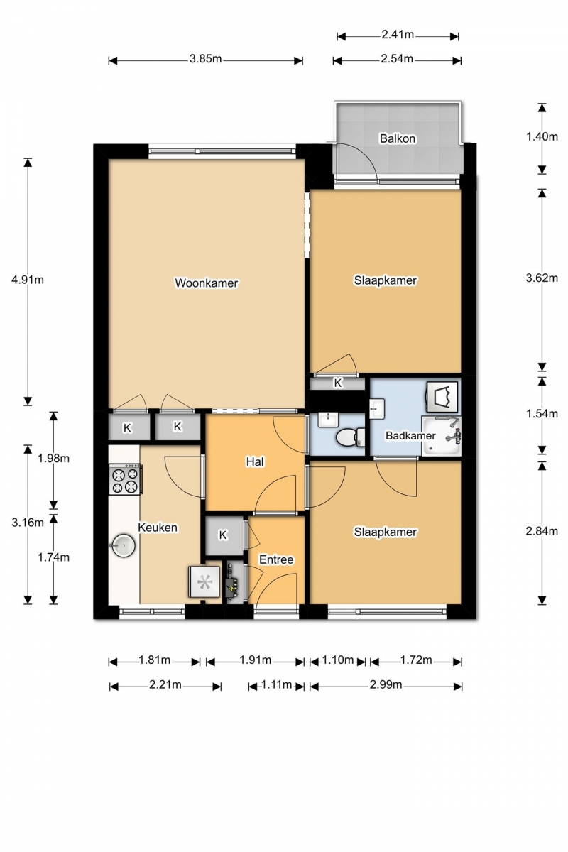 Te Huur 3 Kamer Appartement Sportlaan In Den Haag
